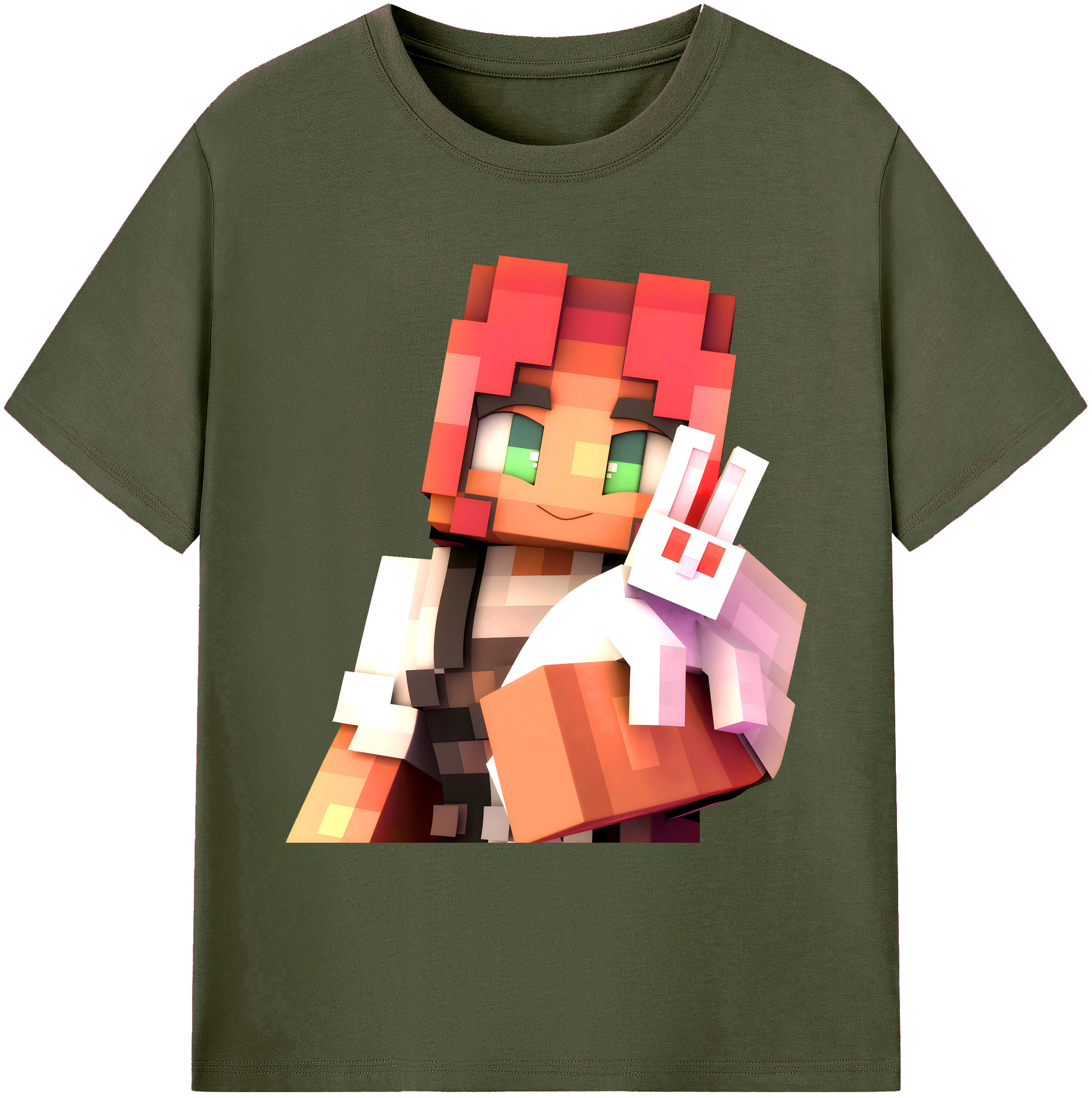（画像用） マインクラフト ブロックの世界 Minecraft MC Block world 綿100％ メンズ半袖Tシャツ｜肌触りやわらか＆通気性